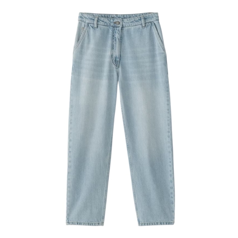 Poetry High Rise Cropped Tapered Jeans Light Wash Denim Size 10 - Picture 2 of 16
